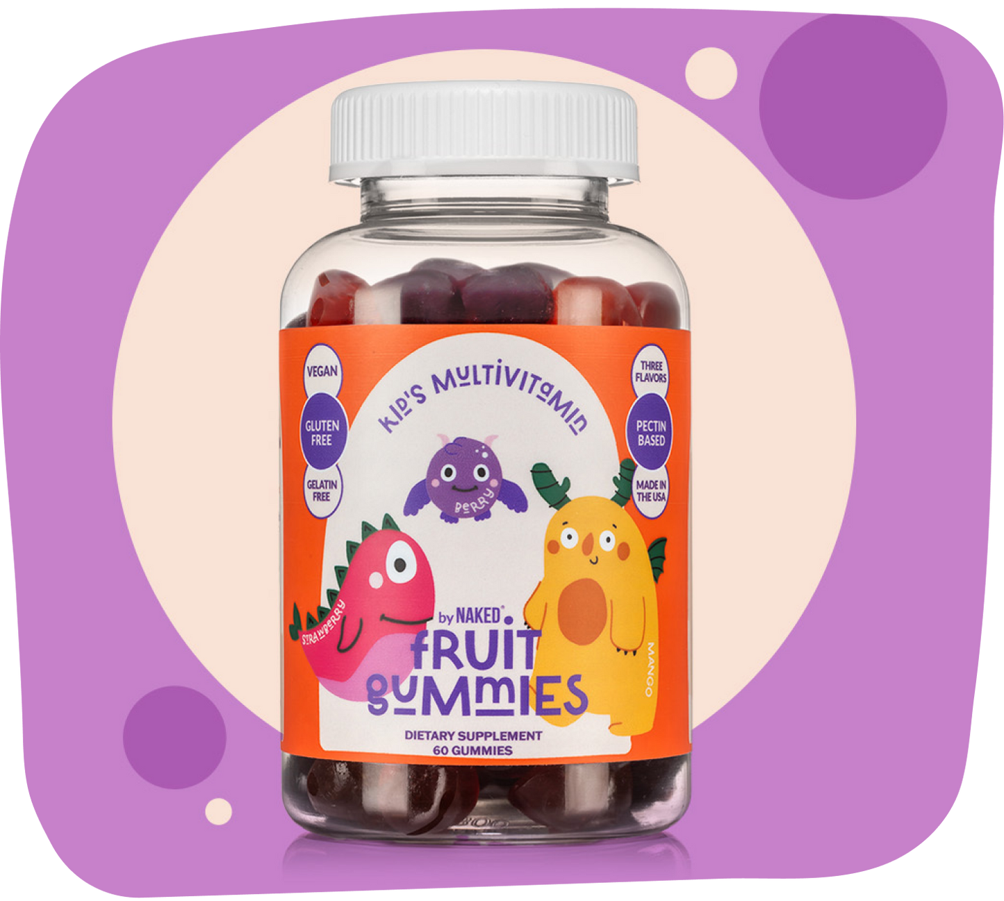 Kids Multivitamin Gummies with a Practical Nutrition Supplement Format