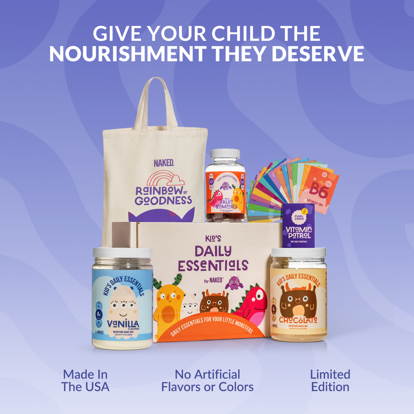 Kid's Essentials Box with a Practical Kids’ Nutrition Format