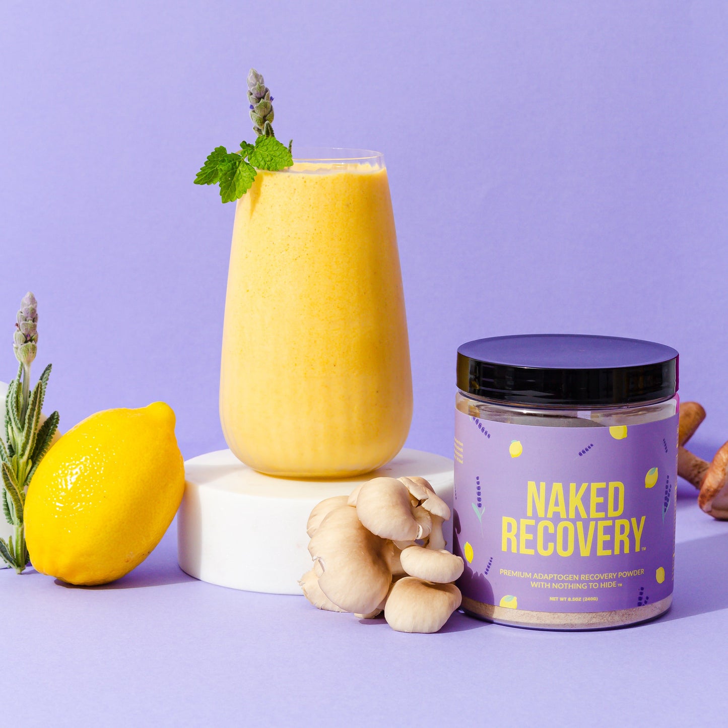Mushroom Blend Supplement with Tart Cherry & Lemon Balm with a Practical Everyday Format