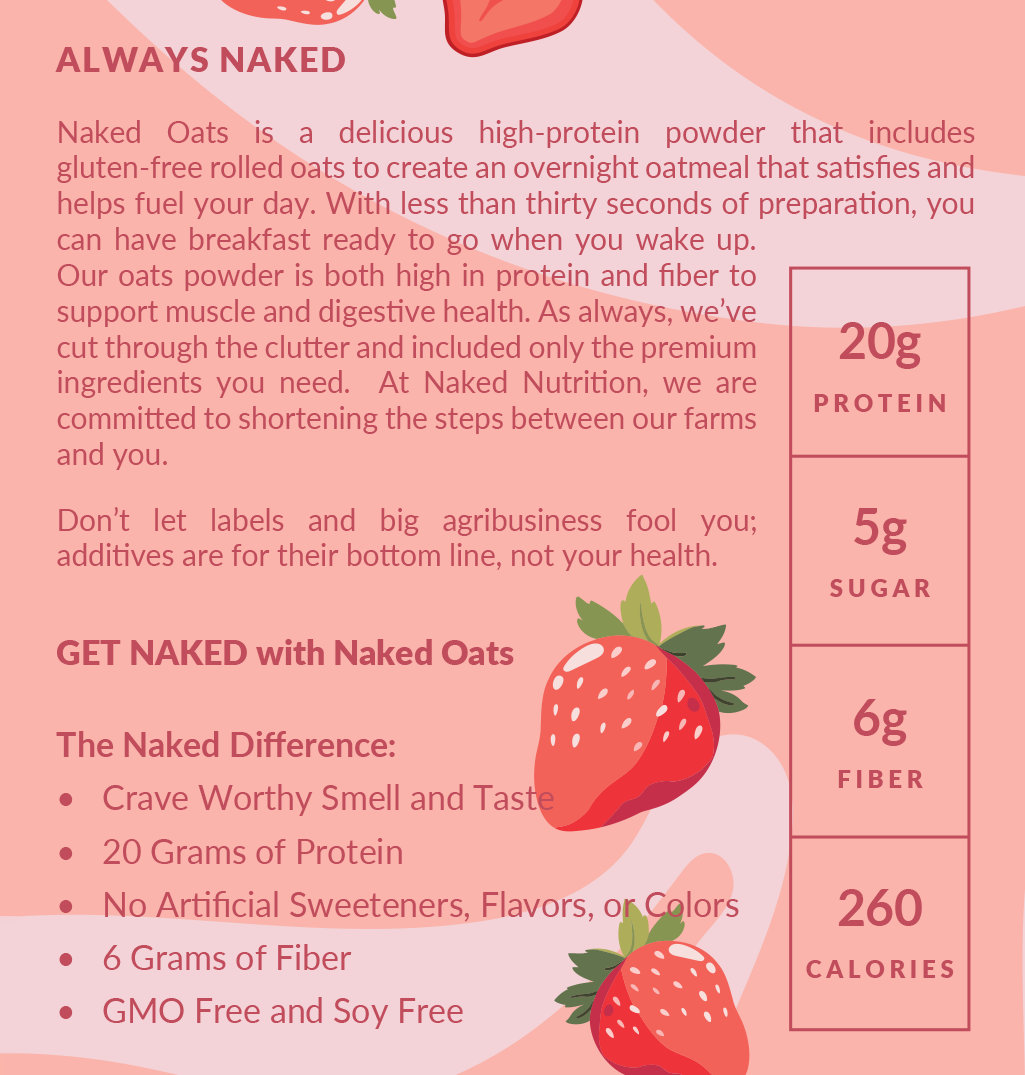 Strawberry Cream Protein Oats - Strawberry Cream with an Easy-Prep Protein Oat Formula