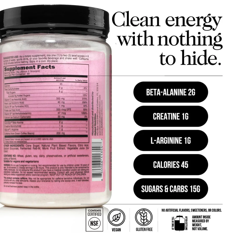 Strawberry Lemonade Pre Workout Supplement - Strawberry Lemonade for Flexible Active-Nutrition Use