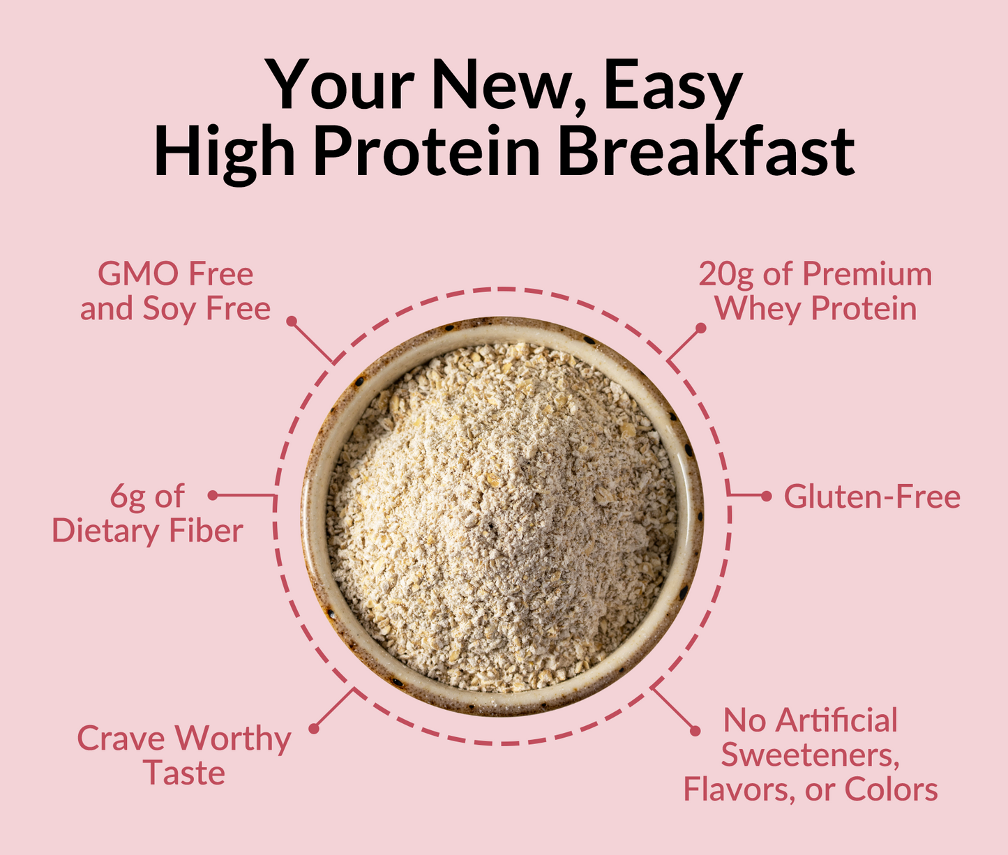 Strawberry Cream Protein Oats - Strawberry Cream with an Easy-Prep Protein Oat Formula