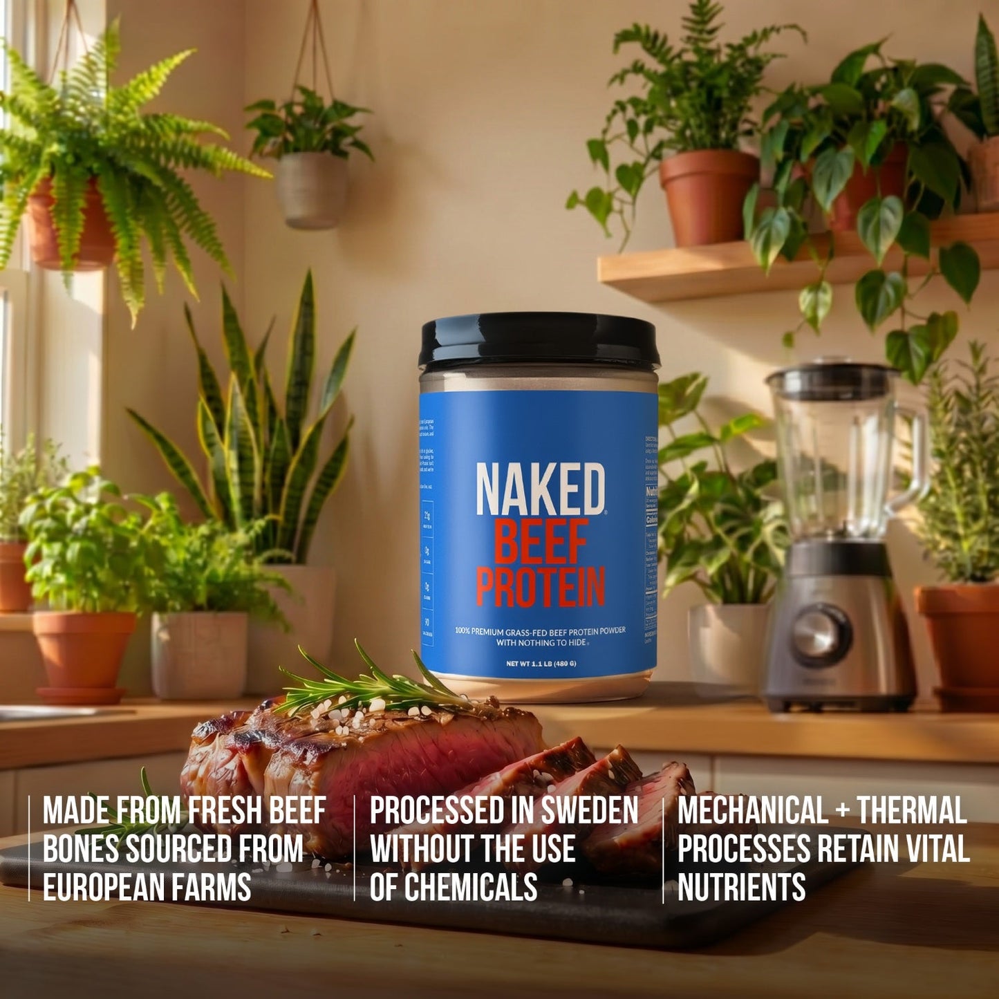 Beef Protein Powder - Unflavored with a Straightforward Protein Formula