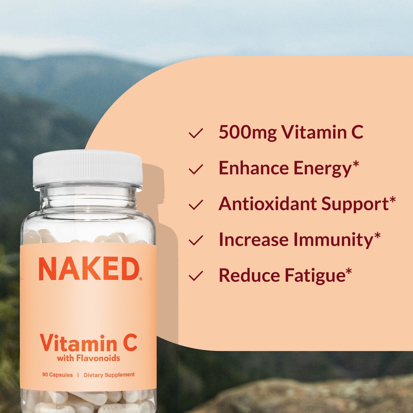 Daily Vitamin C Supplement - Vitamin C with a Practical Nutrition Supplement Format